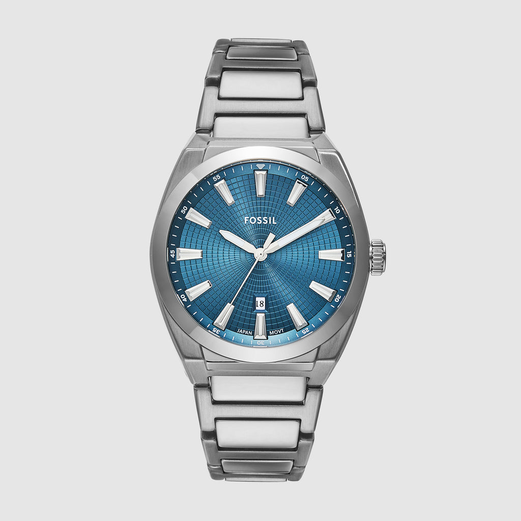 Fossil Round Blue Analog watch