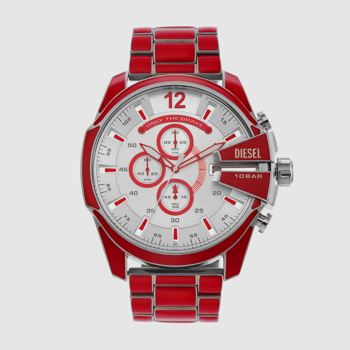 Diesel Round Silver Chronograph watch