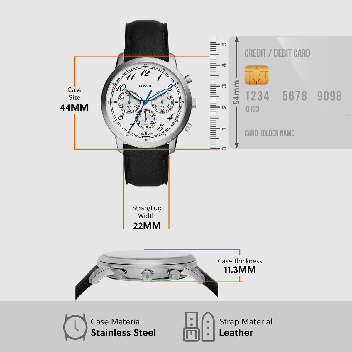 Fossil Leather White watch