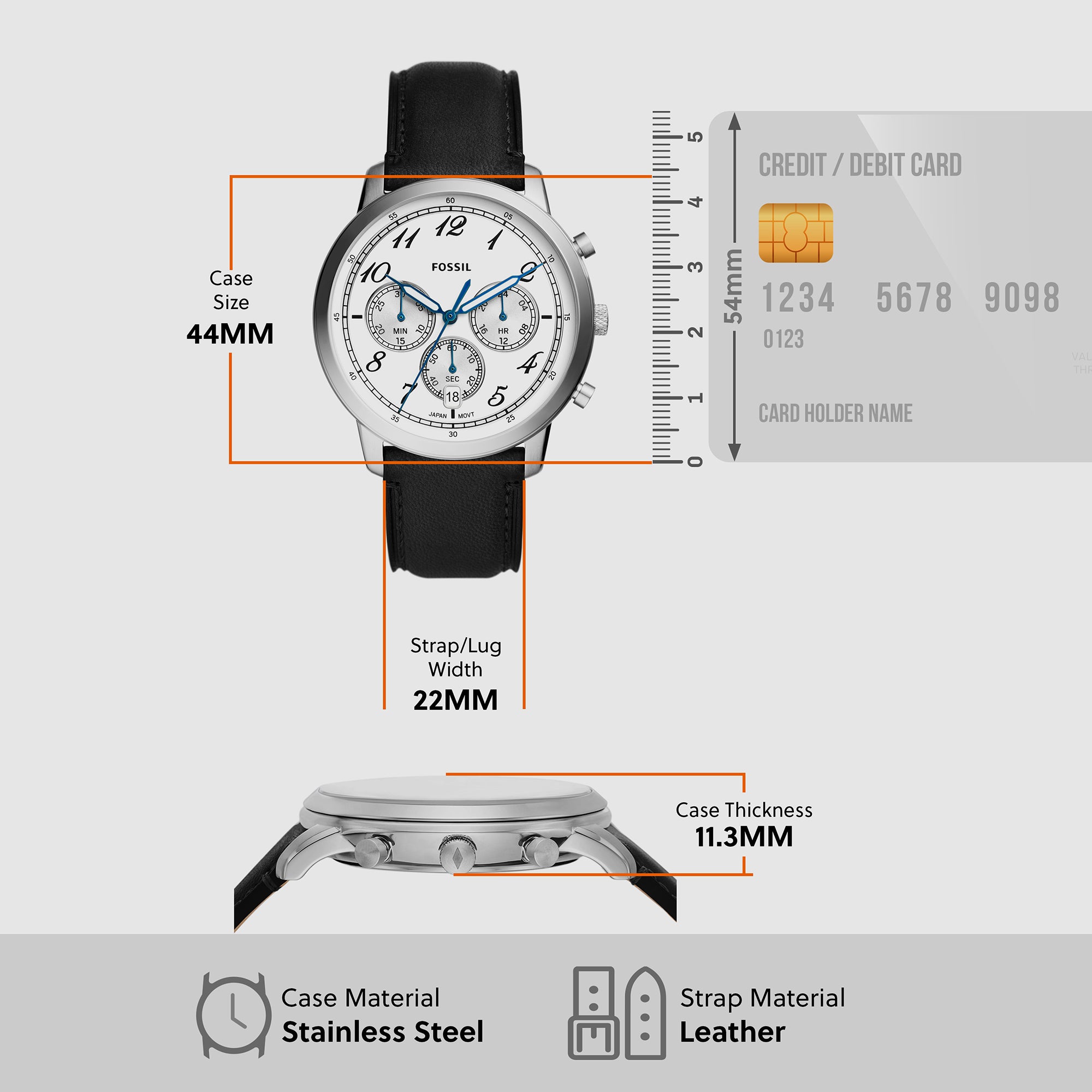 Fossil Leather White watch