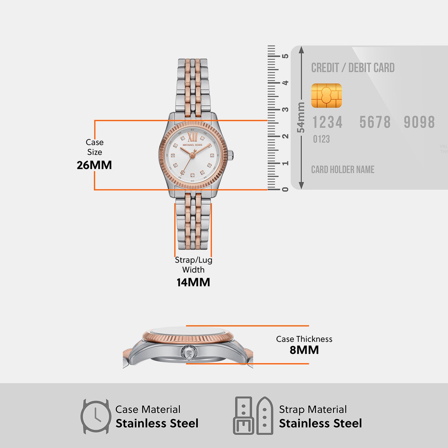 Lexington Women Quartz Silver Dial Analog Stainless Steel Watch MK4817SET