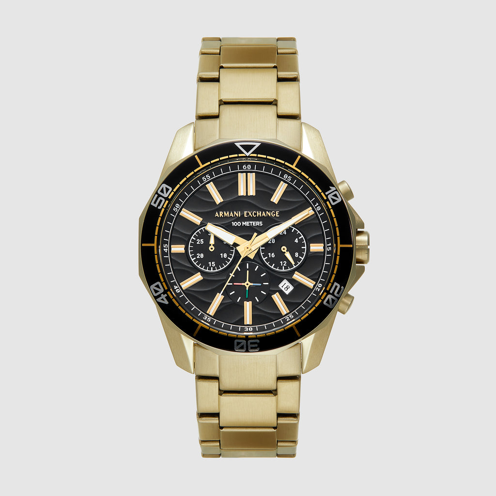 Armani Exchange Round Black Chronograph watch