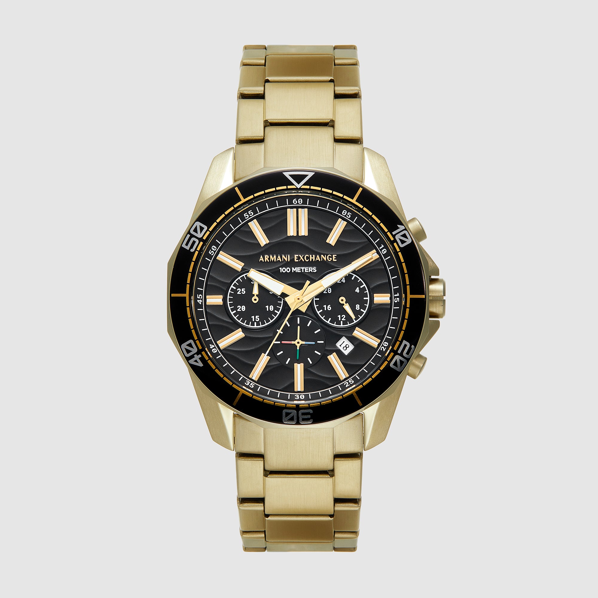 Armani Exchange Round Black Chronograph watch