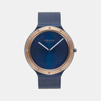 Obaku Round Blue Analog watch