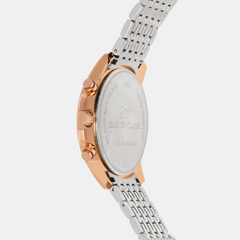 Darren Clark Men Round Silver watch