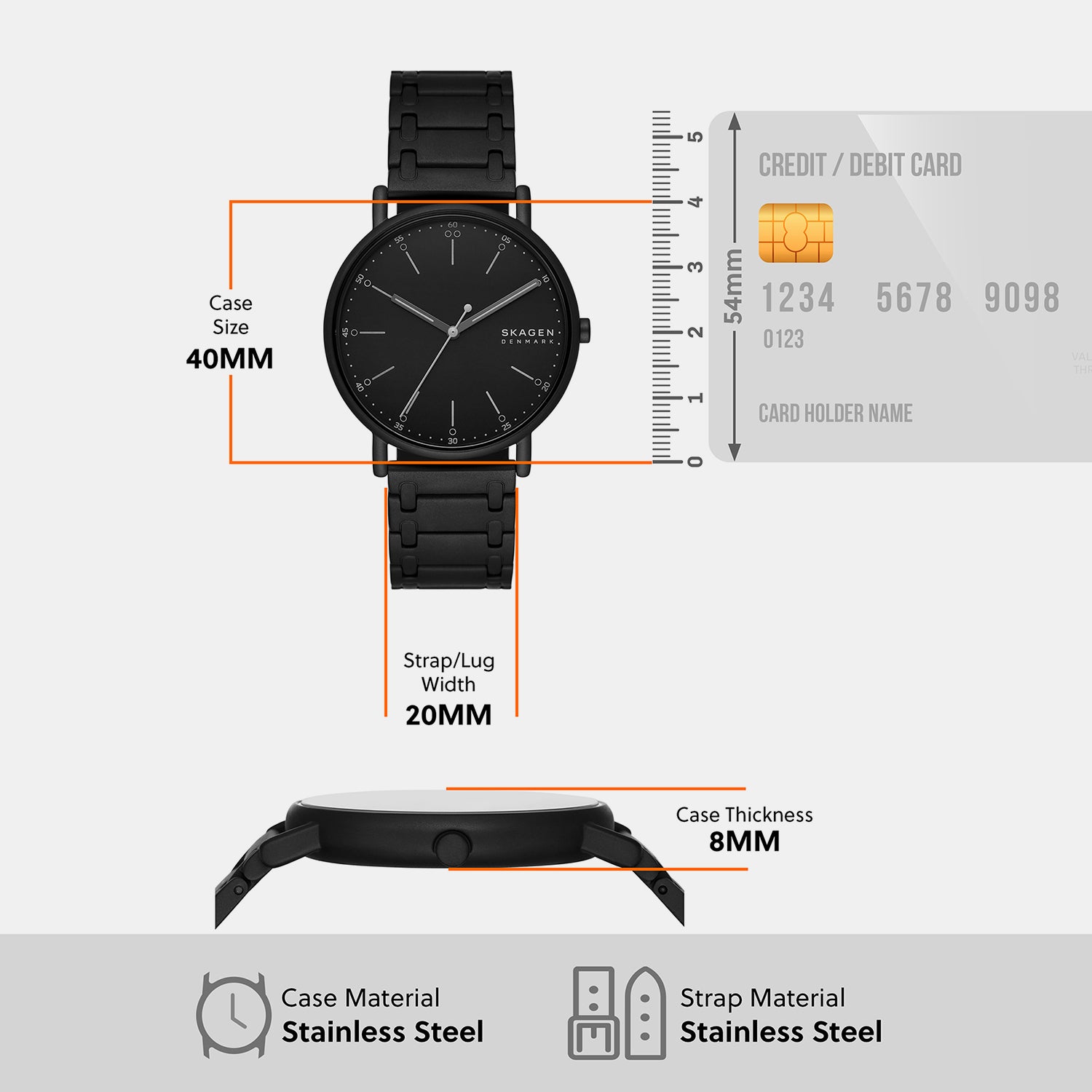 Skagen Stainless Steel Black watch