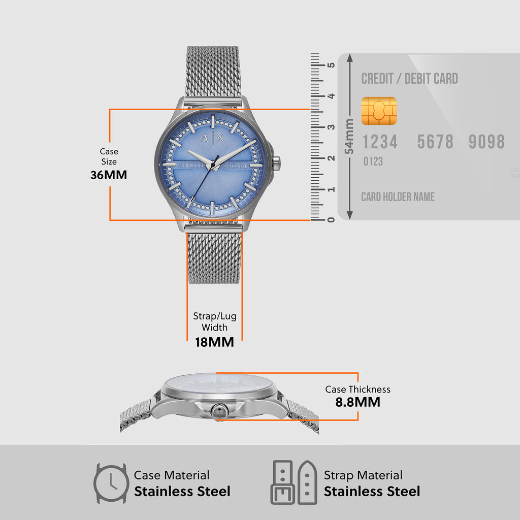 Armani Exchange Stainless Steel Blue watch