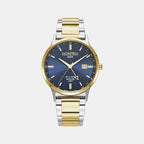 R-Line Men Quartz Blue Sunray Dial Analog Stainless Steel Watch 990987 47 45 05