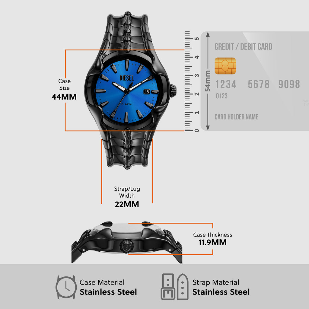 Diesel Stainless Steel Blue watch