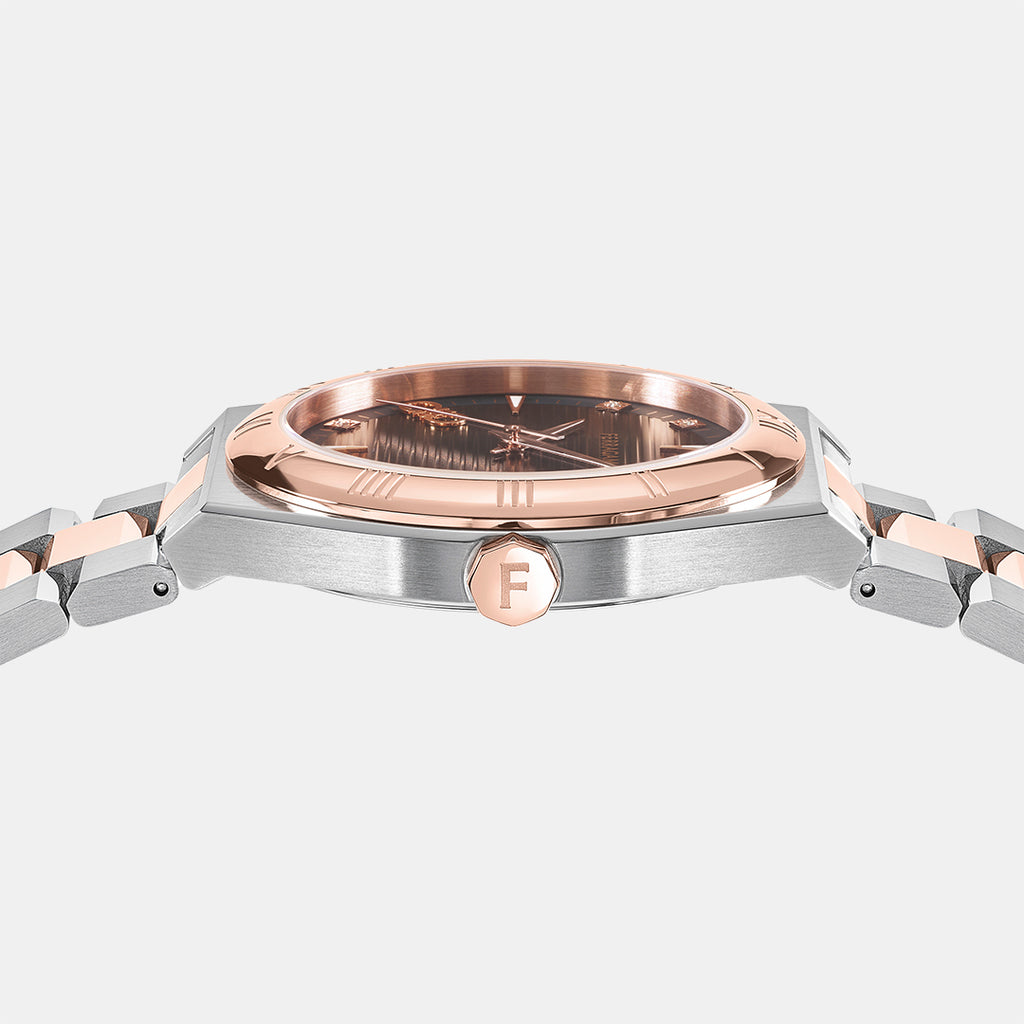 Ferragamo Men Round Brown watch