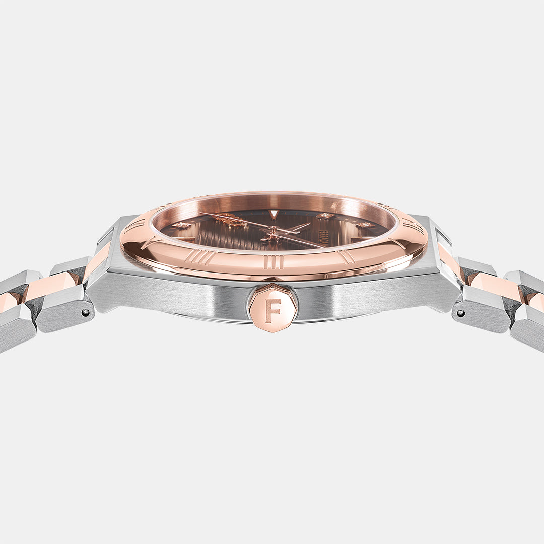 Ferragamo Men Round Brown watch