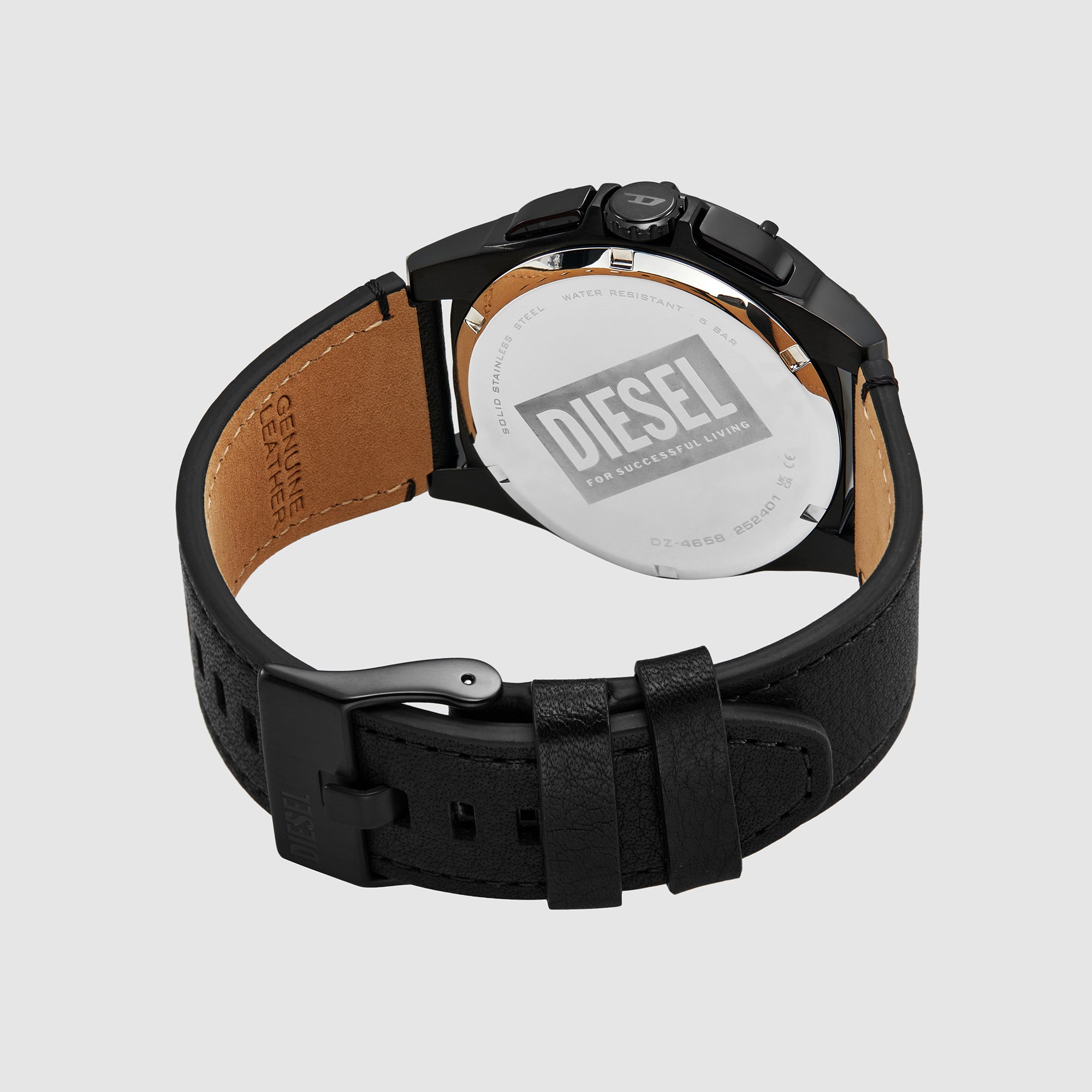 Diesel Men Round Black watch