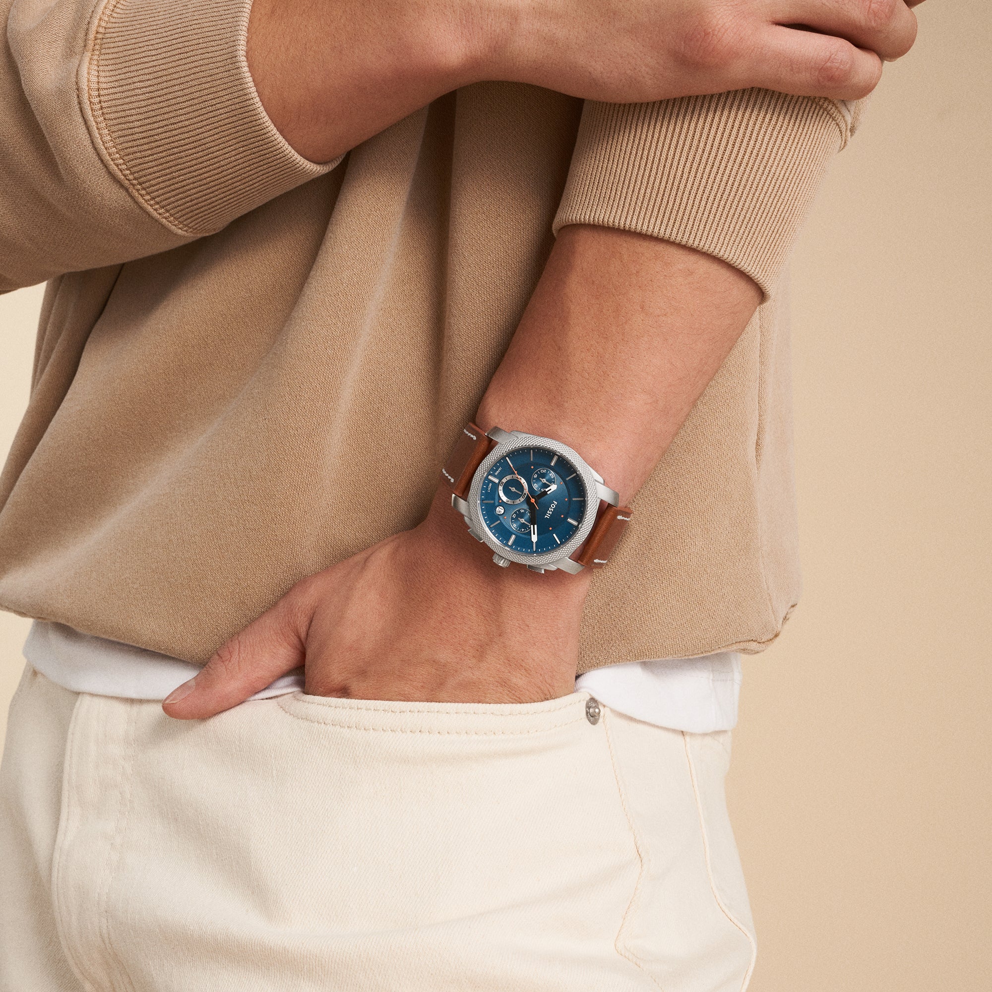 Fossil Leather Blue watch
