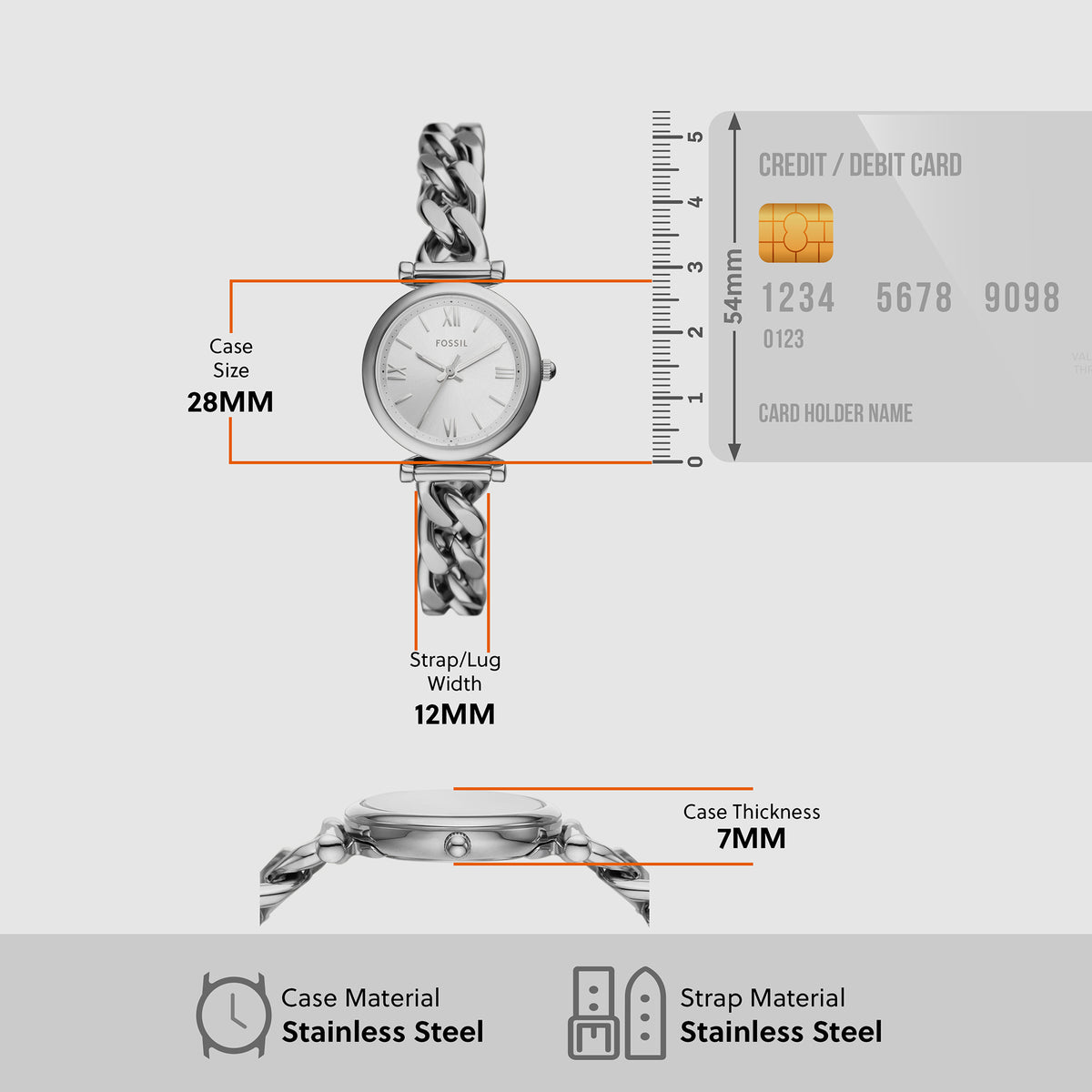 Fossil Stainless Steel Silver watch