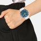 Women Quartz Blue Dial Leather Watch 1502752