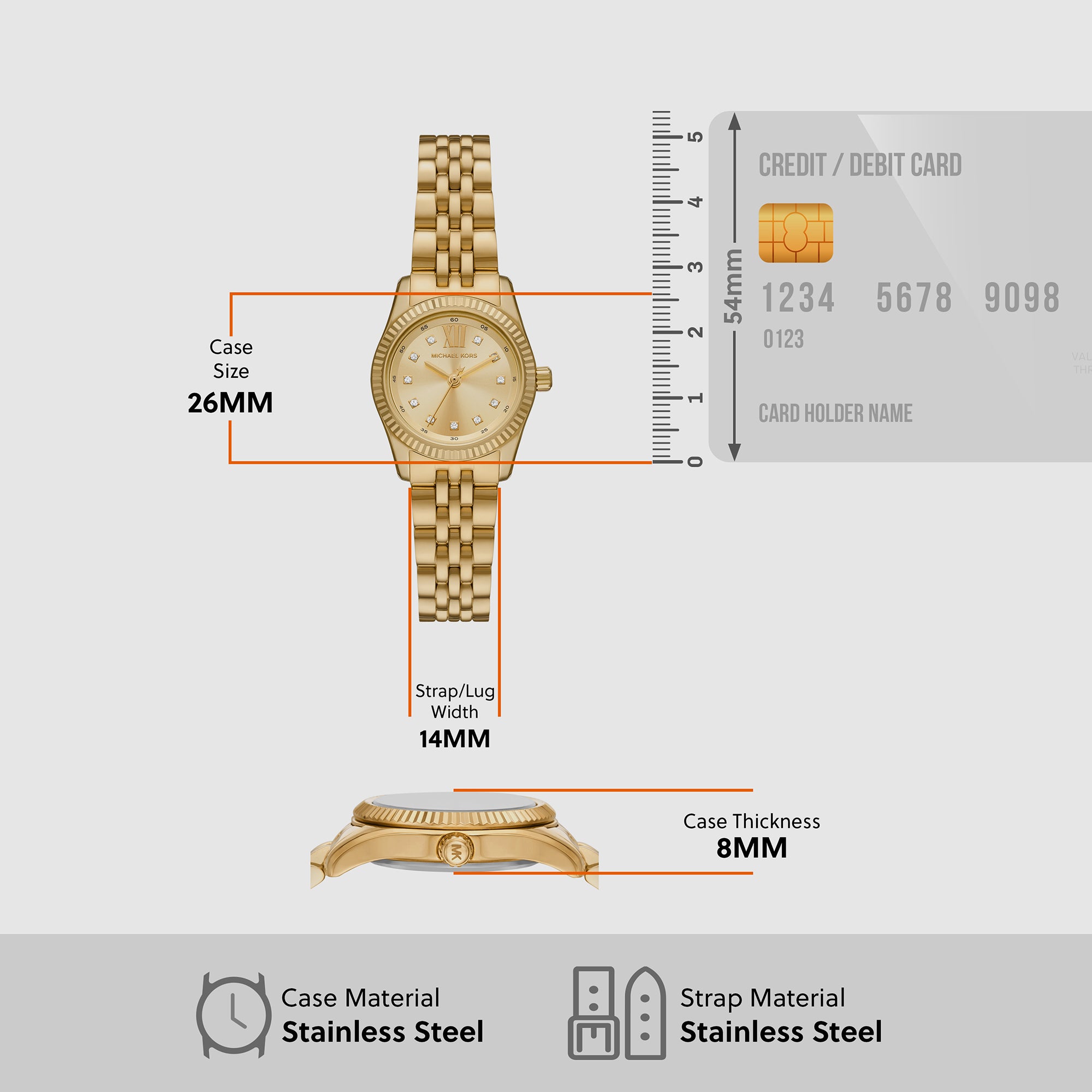 Michael Kors Stainless Steel Gold watch