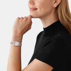 Lexington Women Quartz Silver Dial Analog Stainless Steel Watch MK4817SET