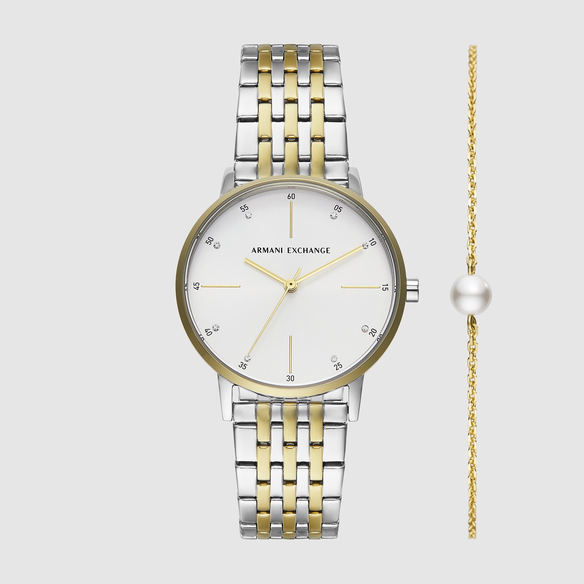 Armani Exchange Round Silver Analog watch