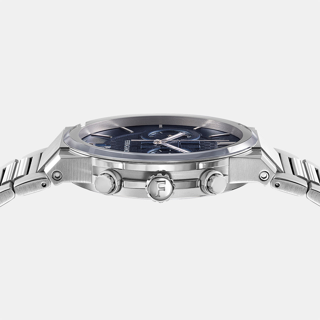 Ferragamo Men Round Blue watch