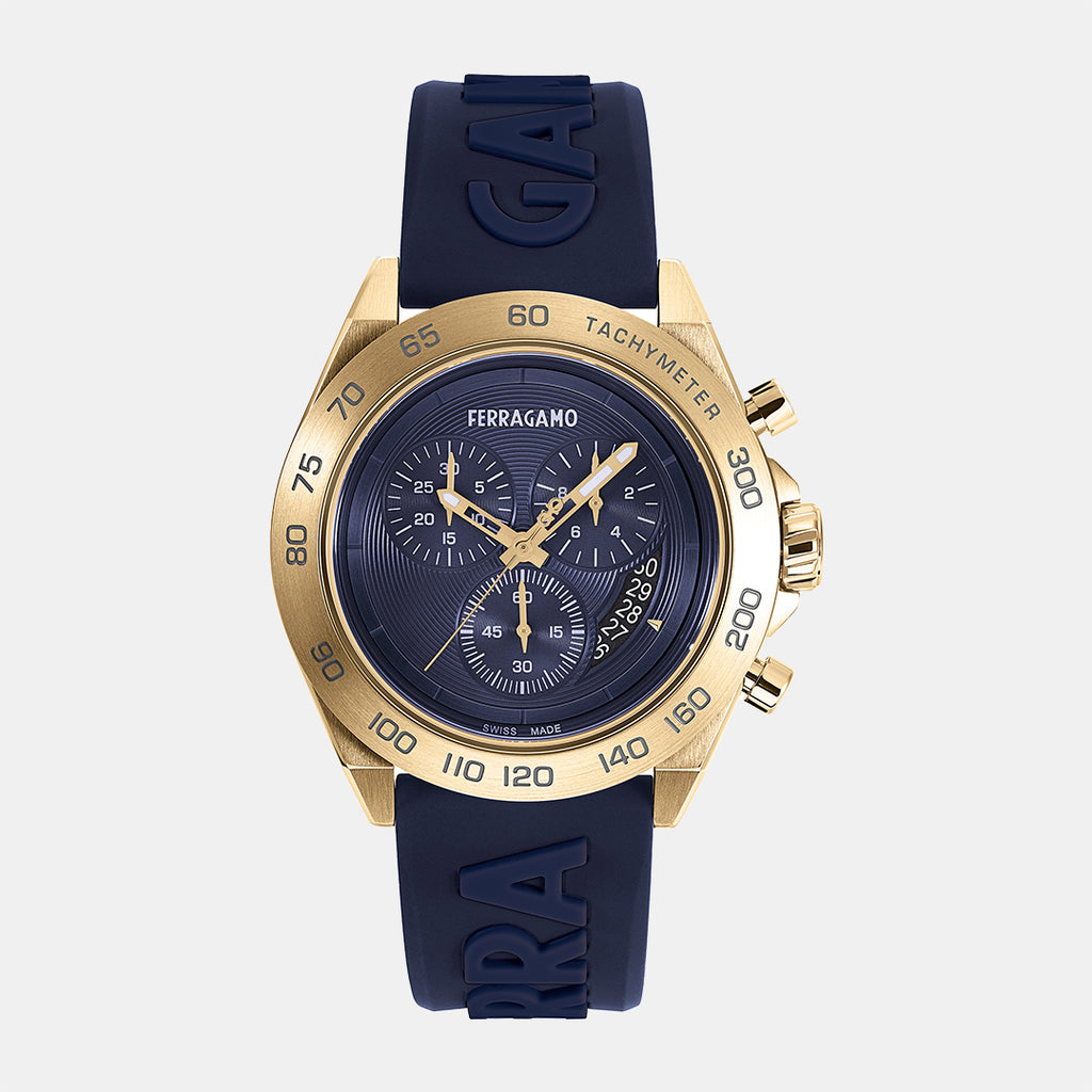 Ferragamo Round Blue Chronograph watch