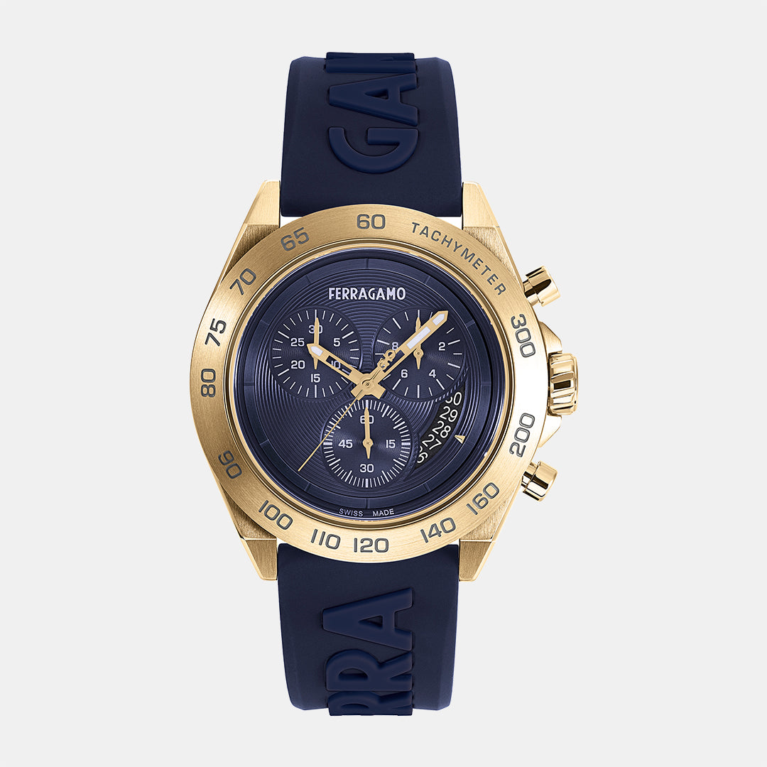 Ferragamo Round Blue Chronograph watch