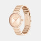 Women Quartz Carnation Gold Dial Stainless Steel Watch 25100019