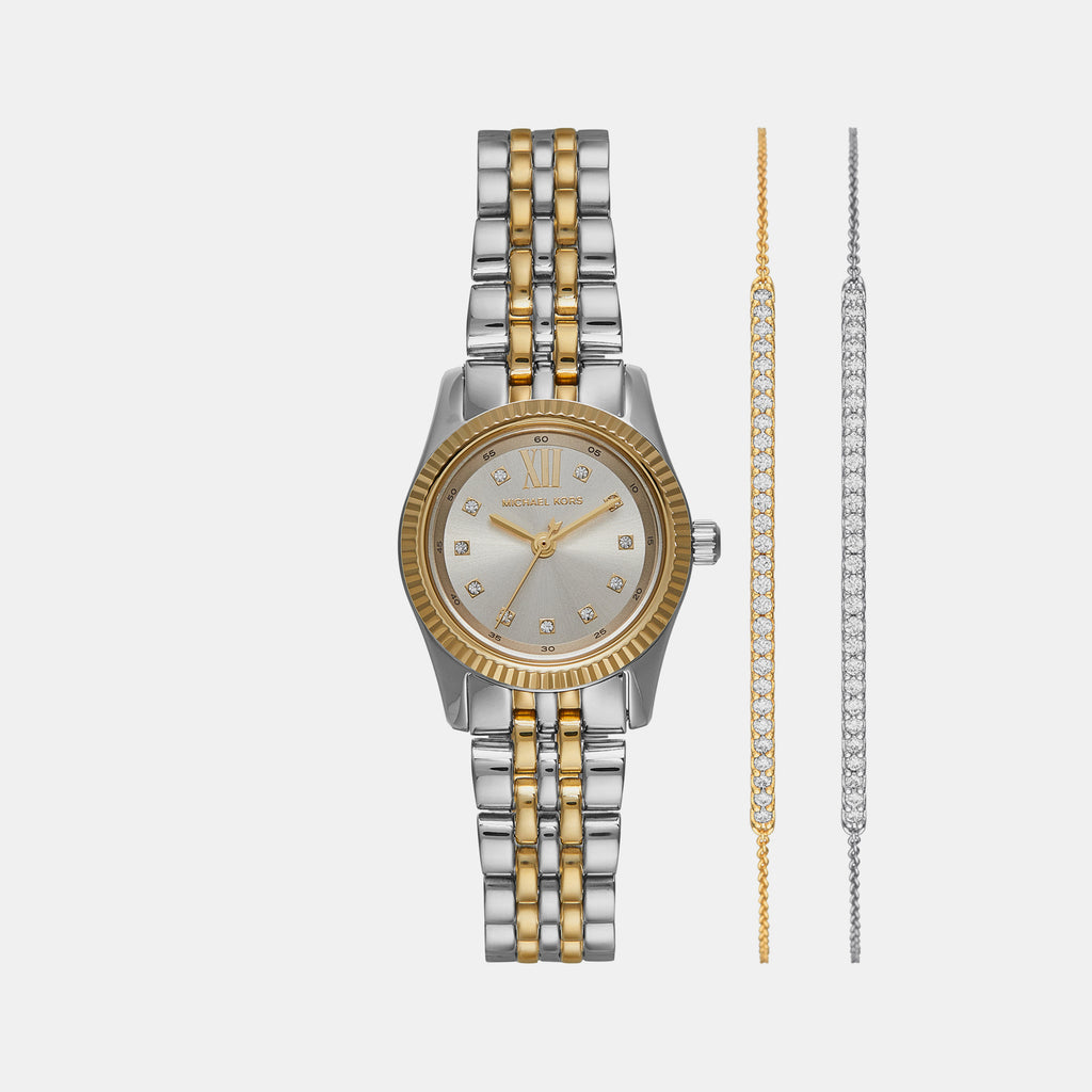 Lexington Women Quartz Silver Dial Analog Stainless Steel Watch MK4815SET