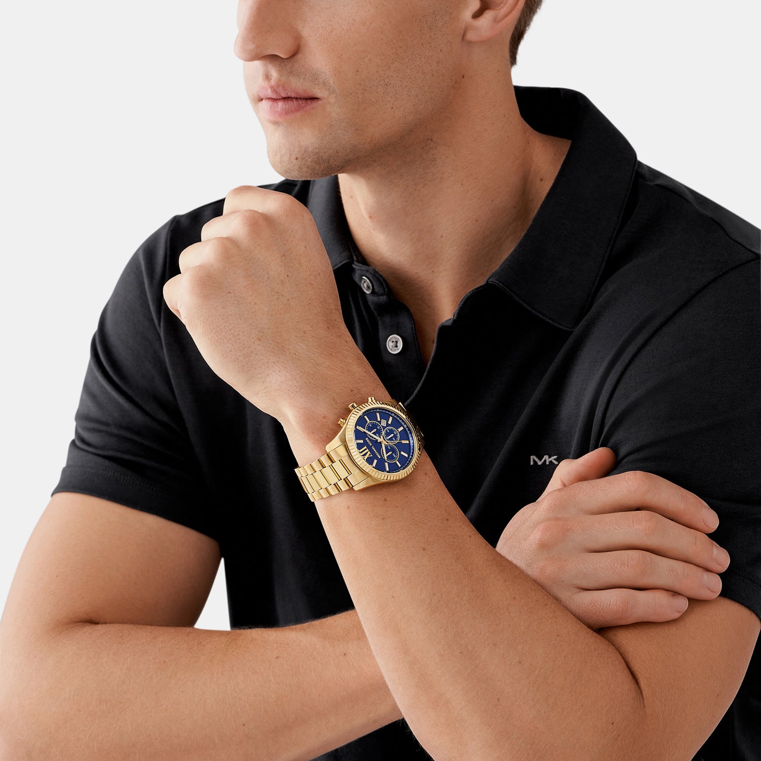 All gold fashion michael kors watch men's