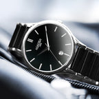 C-Line Women Quartz Black Dial Analog Ceramic Watch 657844 41 55 60