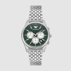 Emporio Armani Round Green Chronograph watch