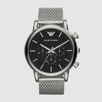 Emporio Armani Round Black Chronograph watch