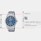 Men Blue Dial Analog Stainless Steel Watch ED602