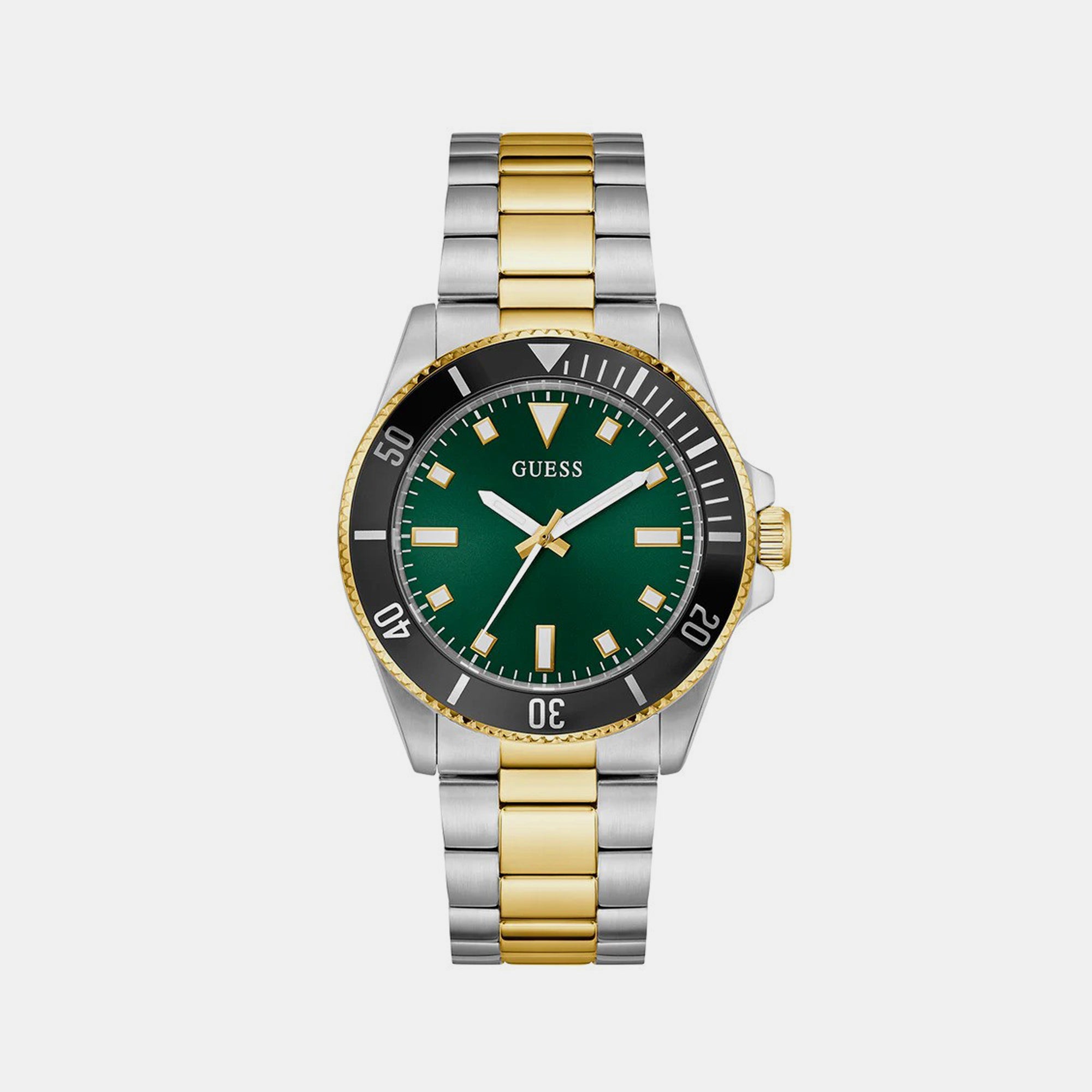 Men Quartz Green Dial Analog Stainless Steel Watch GW0968G4