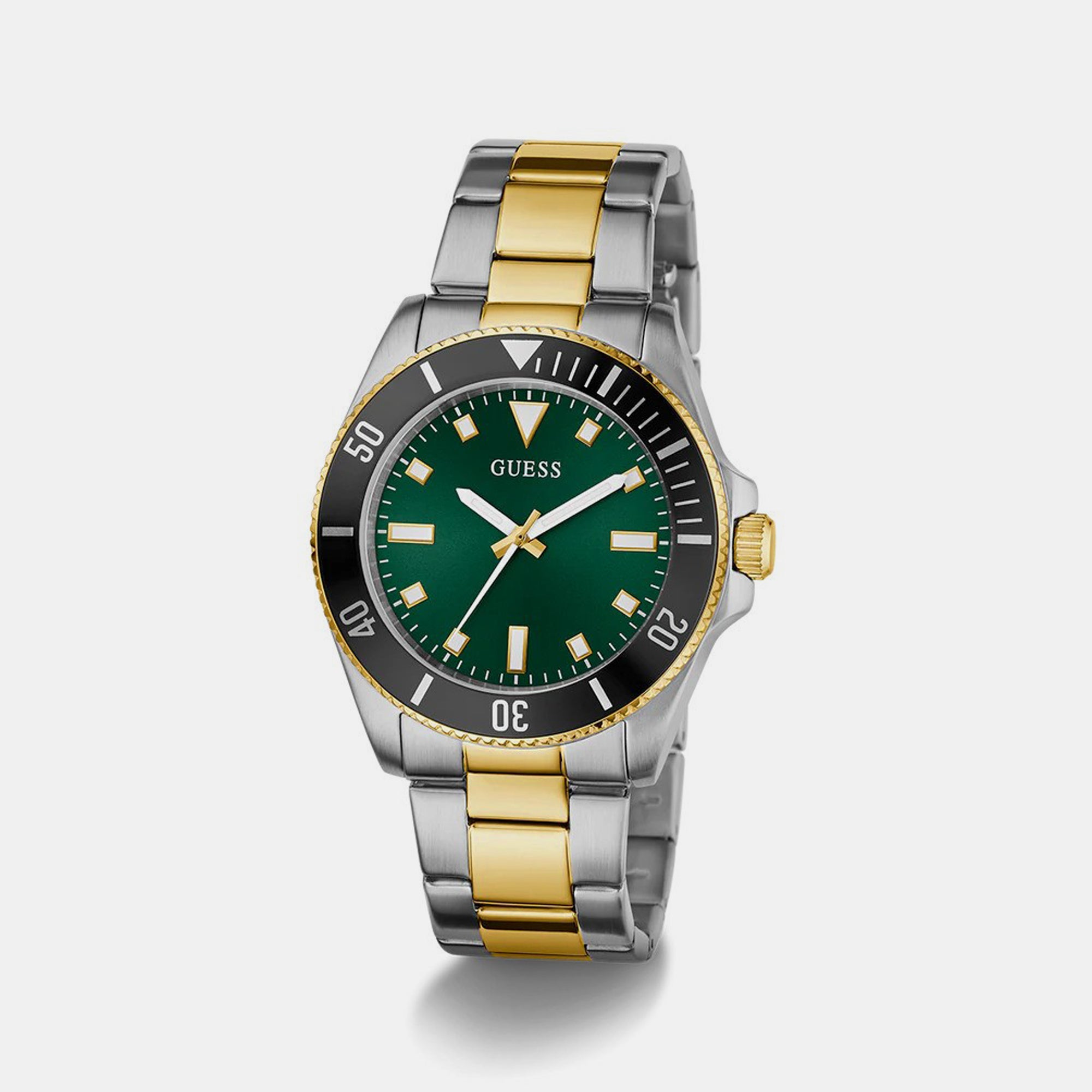 Men Quartz Green Dial Analog Stainless Steel Watch GW0968G4