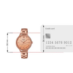 Sheen Women Quartz Rose Gold Dial Analog Stainless Steel Watch SH274