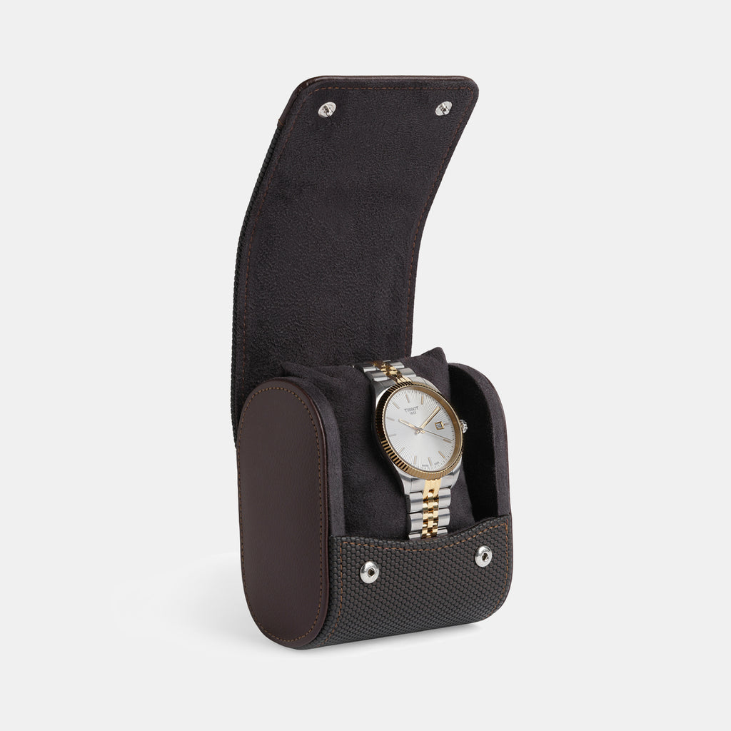 Brown Leather Single Watch Pod