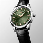 Conquest Men Automatic Green Dial Analog Leather Watch L16504022