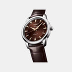 Conquest Men Automatic Brown Dial Analog Leather Watch L16504622