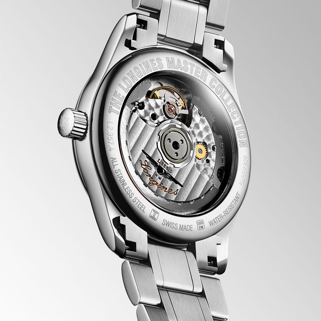 Women Automatic Orange Dial Analog Stainless Steel Watch L23574086
