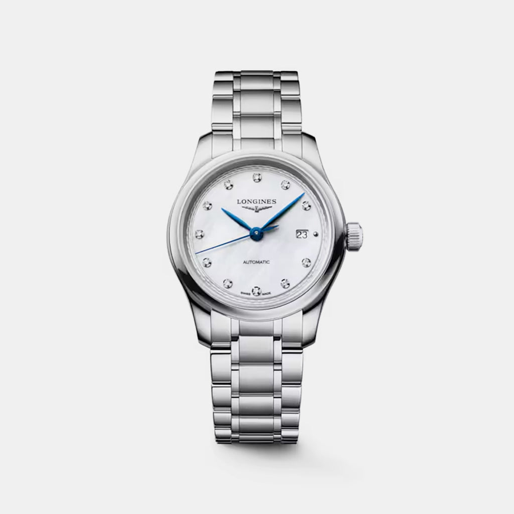 Master Women Automatic White Mother Of Pearl Dial Analog Stainless Steel Watch L24494876