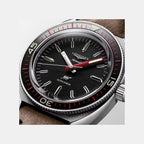 Ultra Chron Men Quartz Black Dial Analog Leather Watch L28364522