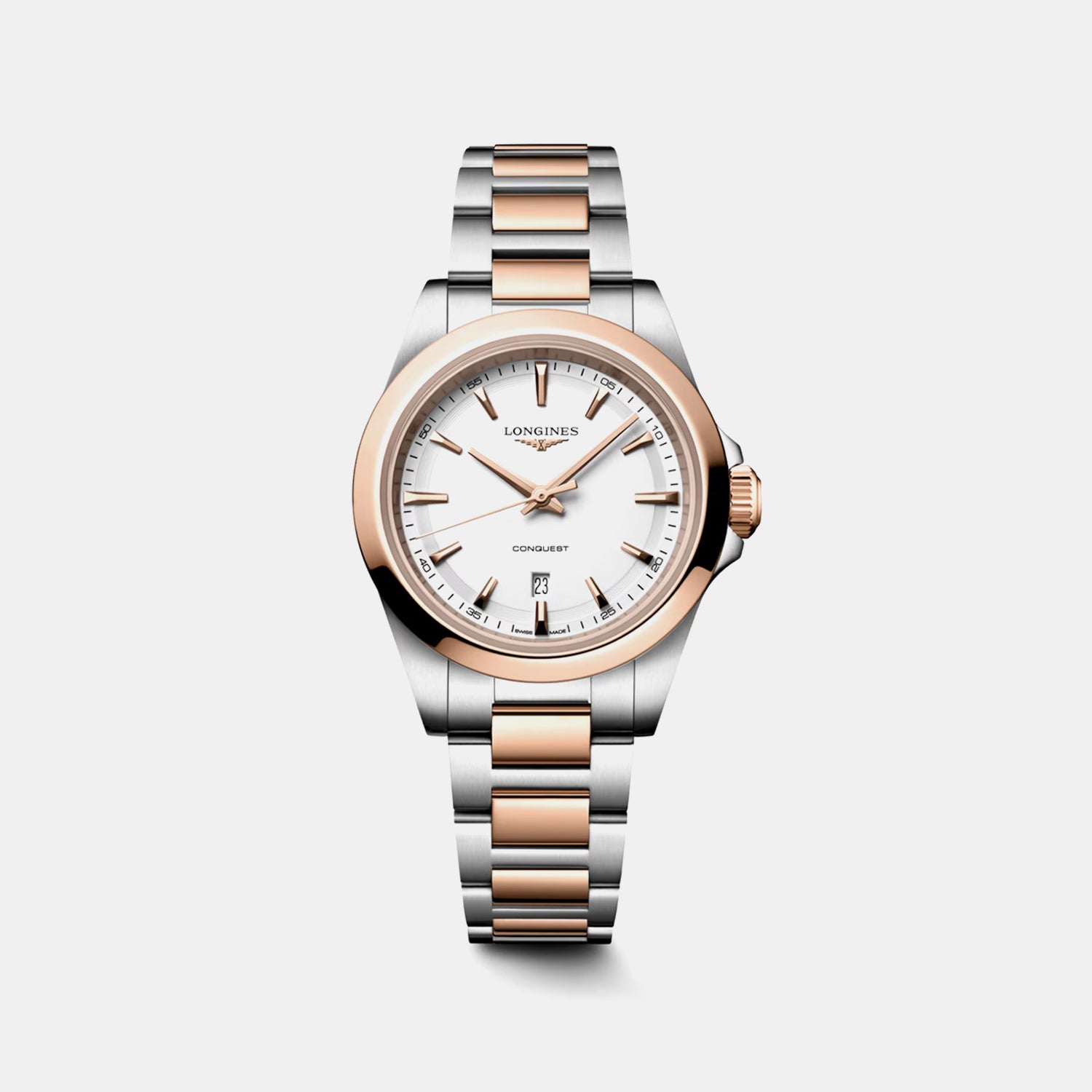 Conquest Women Quartz White Dial Analog Stainless Steel Watch L33503187