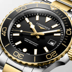 Hydroconquest Men Quartz Black Dial Analog Stainless Steel Watch L37693567