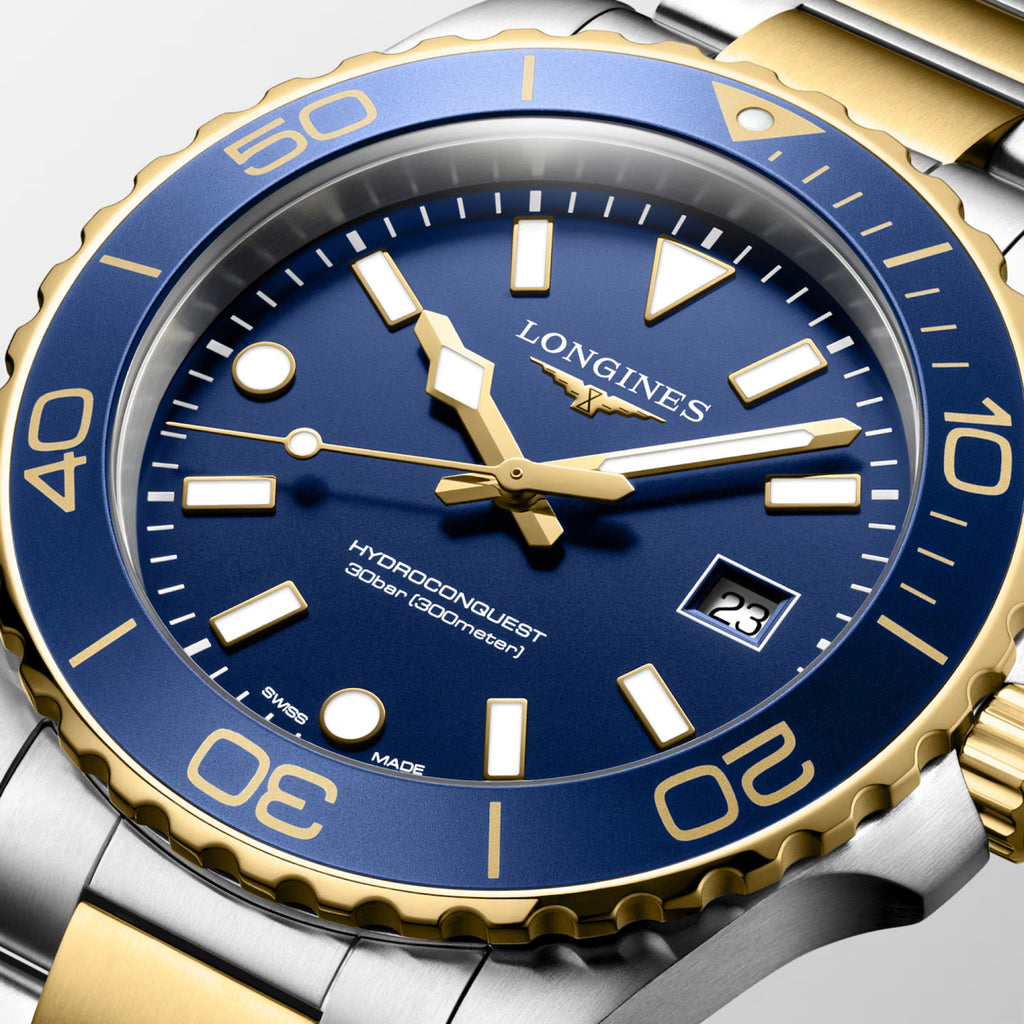 Hydroconquest Men Quartz Blue Dial Analog Stainless Steel Watch L37693967