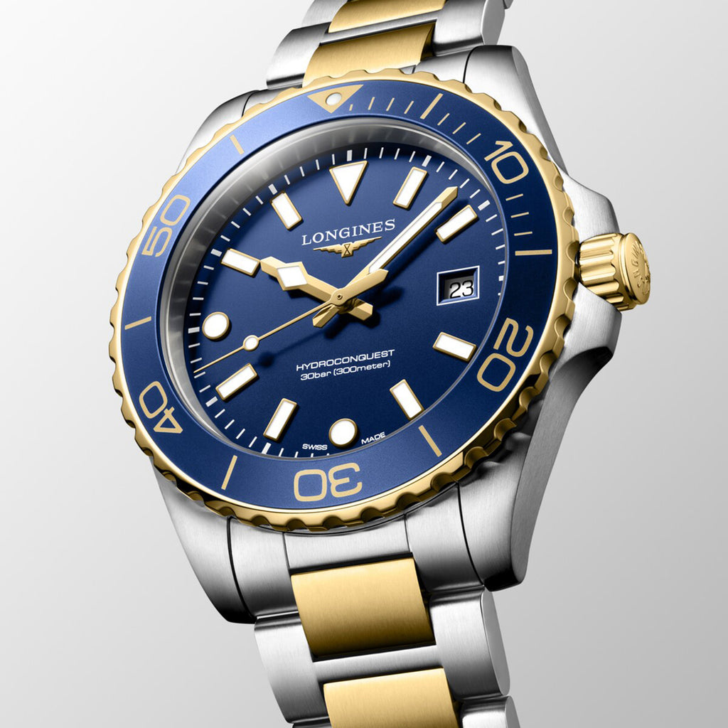 Hydroconquest Men Quartz Blue Dial Analog Stainless Steel Watch L37693967