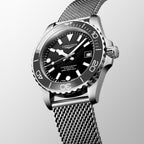 Hydroconquest Men Automatic Black Dial Analog Stainless Steel Watch L37794706