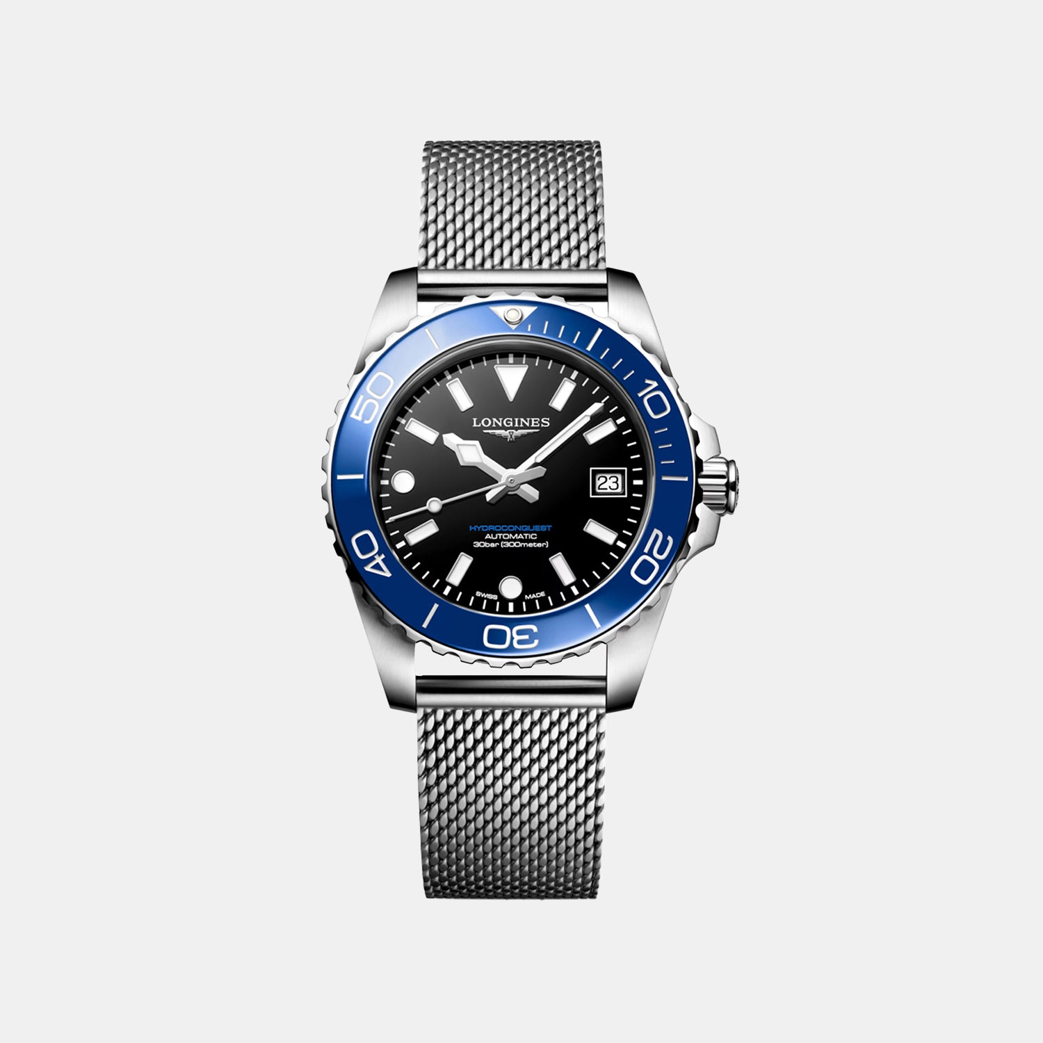 Hydroconquest Men Automatic Black Dial Analog Stainless Steel Watch L37794906