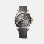 Hydroconquest Men Automatic Grey Dial Analog Leather Watch L37813789