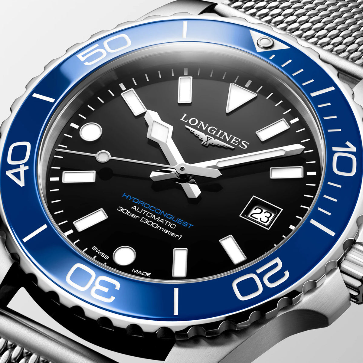 Hydroconquest Men Automatic Black Dial Analog Stainless Steel Watch L37884906