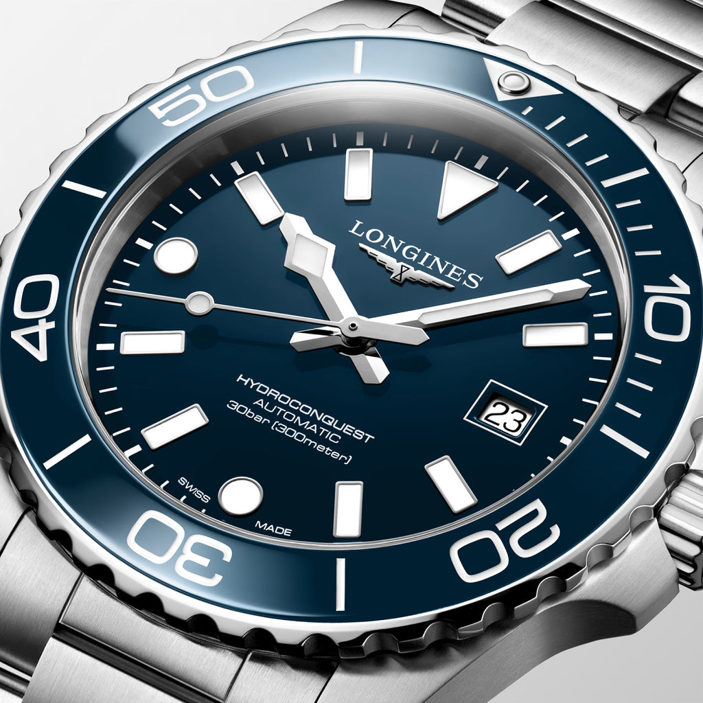 Hydroconquest Men Automatic Blue Dial Analog Stainless Steel Watch L37884966
